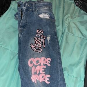 Graffiti jeans from “ Chic Me “ boutique
